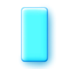 Smartphone icon in 3d cartoon minimal style. Device. Vector illlustration.