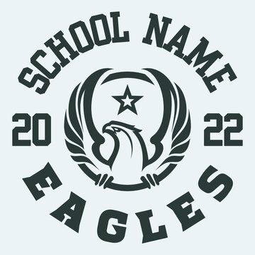 Eagle mascot logo design vector with modern illustration concept style for badge, emblem and tshirt printing.