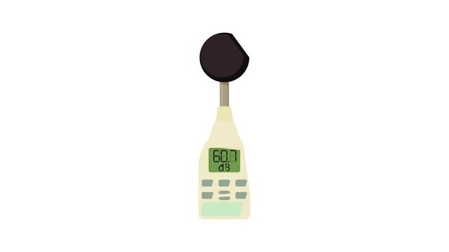 Sound level meter icon animation best cartoon object on white background