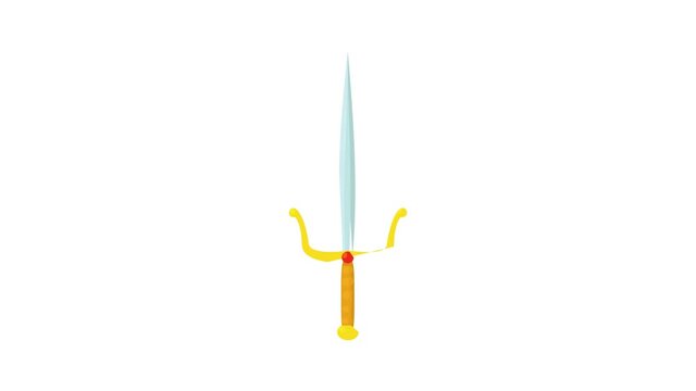 Old dirk icon animation best cartoon object on white background