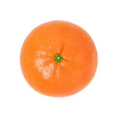 Fresh tangerine on a white isolated background. Top view