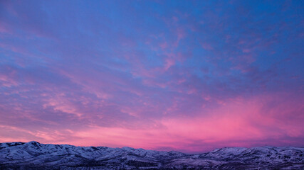 sunset in the mountains