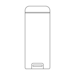 Trash box vector icon.Outline vector icon isolated on white background trash box.