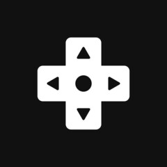 Classic video game directional pad icon on grey background