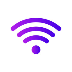 Wifi vector icon with gradient