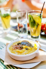 Authentic greek fava dish