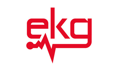 EKG icon sign with heartbeat underneath