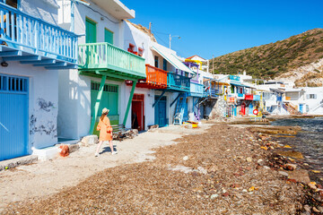 Colorful village of Klima on Milos island