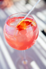 Colorful tropical cocktails