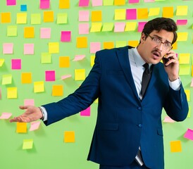 Businessman with many business priorities