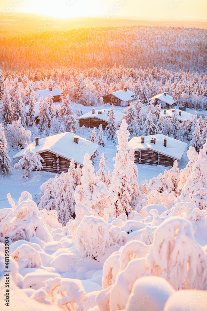 Wall mural stunning sunset view in finland