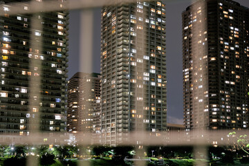 Fototapeta na wymiar 東京都中央区の晴海エリアのタワーマンション