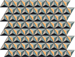 Pattern abstract triangles geometric seamless background vector style retro design