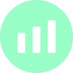 Bar chart icon vector. Business growth symbol illustration. Increase and rise graph 