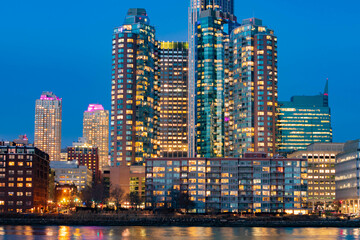 New Jersey skyline from taken from Liberty State Park.
Architecture detail buildings taken at dusk.