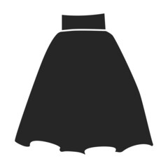 Skirt vector icon.Black vector icon isolated on white background skirt.