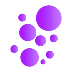 abstract background of purple bubbles. Icon vector of various sized floating bubbles. flat simple design EPS10