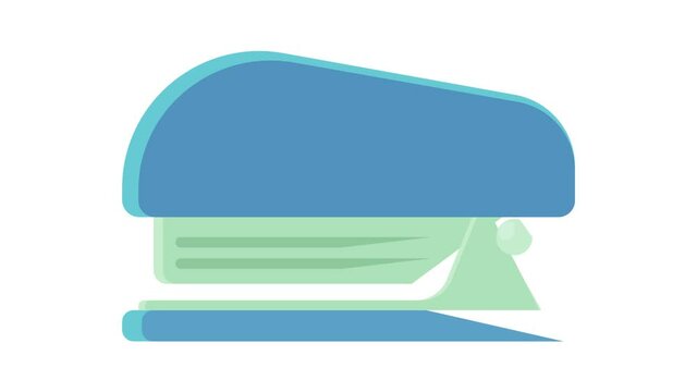 Stapler icon animation best cartoon object on white background