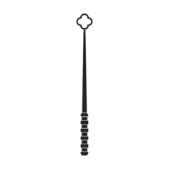 Magic wand vector icon.Black vector icon isolated on white background magic wand.