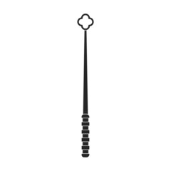 Magic wand vector icon.Black vector icon isolated on white background magic wand.