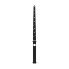 Magic wand vector icon.Black vector icon isolated on white background magic wand.