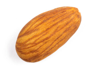 Almond nut in white background