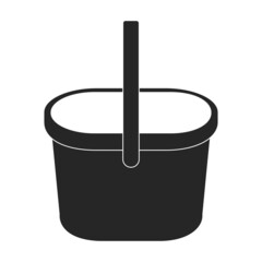 Bucket vector icon.Black vector icon isolated on white background bucket.