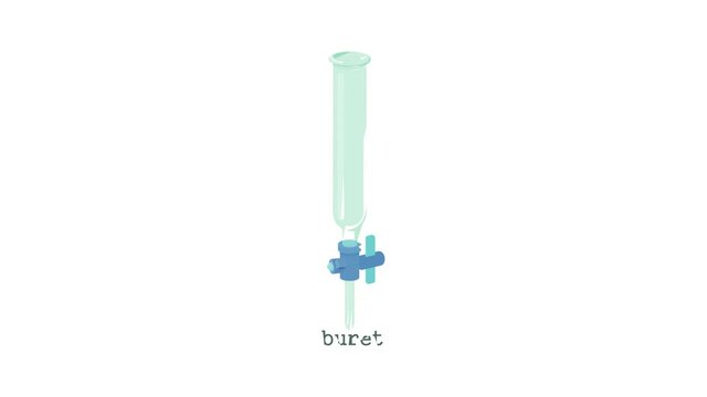 Laboratory buret icon animation best cartoon object on white background