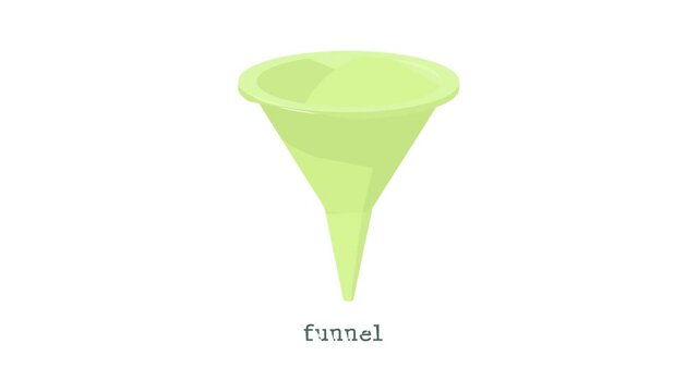 Funnel icon animation best cartoon object on white background