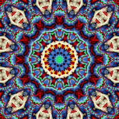 Fototapeta premium 3d effect - abstract dodecagon fractal pattern