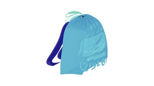 Sport backpack icon animation best cartoon object on white background