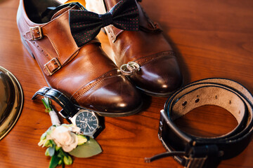 Wedding accessories. Groom's accessories. Wedding details.