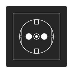 Socket of switch vector icon.Black vector icon isolated on white background socket of switch.