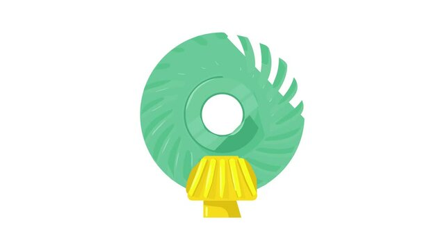 Main gear icon animation best cartoon object on white background
