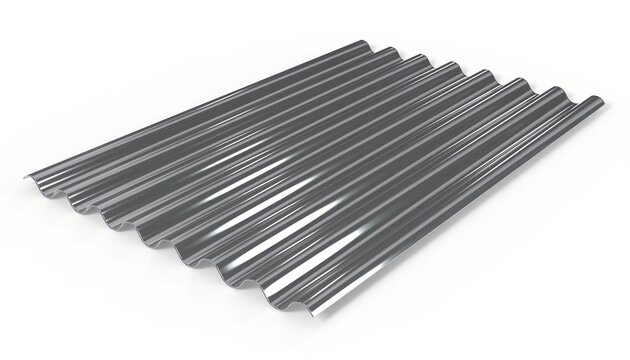 Corrugated sheets of metal stock illustration. Illustration of roofing -  30512657