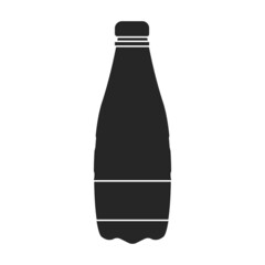 Plastic bottle vector icon.Black vector icon isolated on white background plastic bottle.