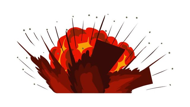 Power explosion icon animation best cartoon object on white background