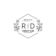 RD Hand drawn wedding monogram logo