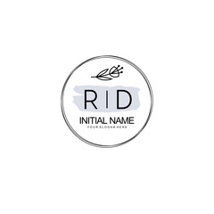 RD Hand drawn wedding monogram logo