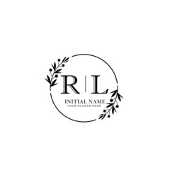 RL Hand drawn wedding monogram logo