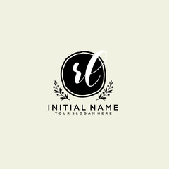 RL monogram logo template vector	