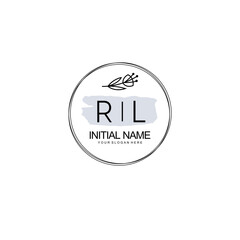 RL Hand drawn wedding monogram logo