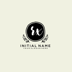 RX monogram logo template vector