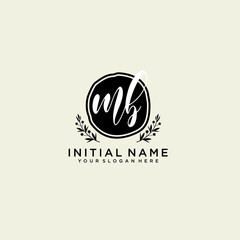 MB monogram logo template vector