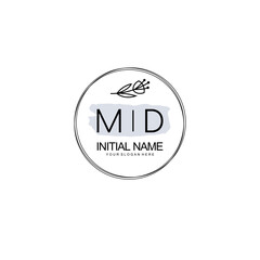 MD Hand drawn wedding monogram logo