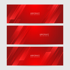 Technology global red wide banner design background