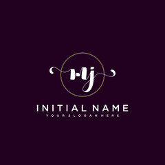 MJ Beautiful handwriting logo or wedding monograms collection