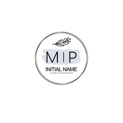 M Hand drawn wedding monogram logo