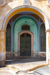 old door in a city of Taif in Saudi Arabia