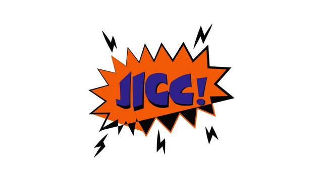 Jigg explosion sound effect icon animation best cartoon object on white background